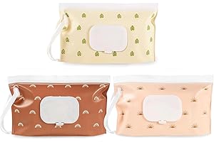 FloralGrace 3 pezzi porta salviettine umidificate, dispenser per salviettine umidificate, contenitore portatile ricaricabile, borsa da viaggio riutilizzabile per salviettine umidificate, impermeabile