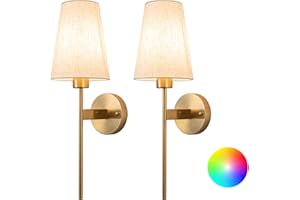 AIEHNID Wall Sconces Battery Operated Wall Lights Set of 2, No Wiring Required for Installation Sconces,Remote Control Wall Light Dimmable, Farmhouse Wall Lamp for Bedroom Mirror Living Room ( Color : Gold )