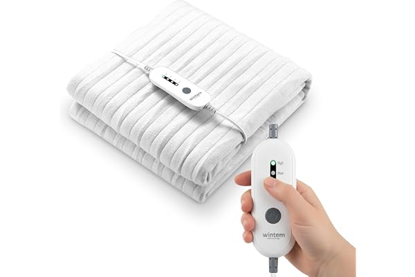 Wintem Encanta Termomadrass Överdrag Elektrisk termisk sängvärmare med 2 temperaturnivåer, enkel eller dubbel Värmefilt (Singel 150x80 cm)