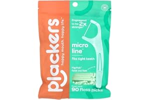 PLACKERS - 8104199 - Porte-Fil Dentaire Mentholé Micro Mint Sachet de 90 Unités