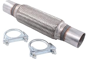 HouYeen 45mmx300mm Exhaust Flexi Pipe Flexible Repair for Focus Mk2 Caddy Clio Trafic Toledo Mk3 Fiesta Mk7 Altea XL Polo 6R 6C 9N