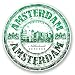 Produktbild 2 x Amsterdam Niederlande Vinyl Aufkleber Aufkleber Laptop Reise Gepäck Auto Ipad Schild Fun # 6515 - 10cm/100mm Wide