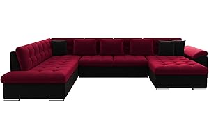 MIRJAN24 Divano ad angolo Niko Bis, design divano con funzione letto e cassettone letto a U-Ssofa grande scelta di colori dal produttore (Ecksofa destra, Kronos 07 + Kronos 02 + Kronos 07)