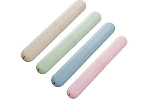 SICAILU 4 Pcs Toothbrush Storage Cases Portable Travel Toothbrush Cases Reusable Toothbrush Boxes for Holidays Hiking Camping Business Trip