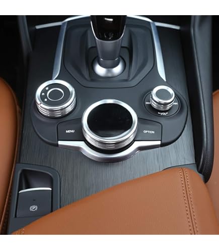 3 Pezzi Copri Manopole Per Alfa Romeo Giulia E Stelvio - Cerchio Di Copertura Argento Per Controllo Multimediale - Foto 10