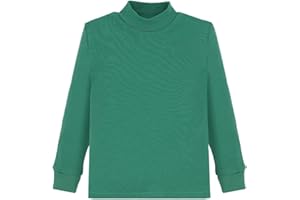 Ellepi Chemise de sous-vêtement Thermique pour Enfants à col Haut et à Manches Longues, Couleurs Unies