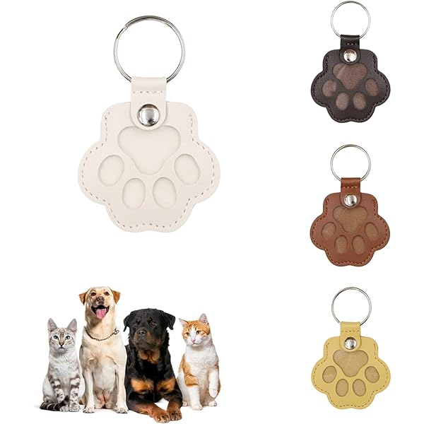 Porte-clés Commémoratif En Cuir Pour Animal De Compagnie, Porte-clés En