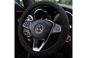 CYSOCOOL Universal Anti Rutsch Massage Auto Lenkradhülle Lenkrad Abdeckung Fell Lenkradbezug Winter Warme Auto Lenkradabdeckung Weich Lenkradschutz Lenkradschoner Auto Zubehör für 37–39 cm