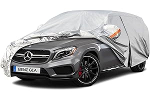 Telo Copriauto, Kayme SUV Copertura per Auto Impermeabile, Compatibile con 2013-2024 Mercedes-Benz GLA, Anti UV Anti Vento Antipolvere a 6 Strati con Cerniera e in Cotone.(Consegna in 3-7 giorni)
