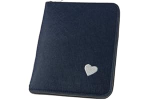 LUXDAG Mom's Organiseur « Little Heart » avec fermeture éclair (couleur au choix) | Housse A5 pour carnet de maternité et carnet de santé en feutre