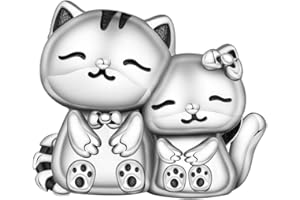 CYMYSS Breloque « Love and Heart » en argent sterling 925 pour femme - Pour bracelets et colliers européens