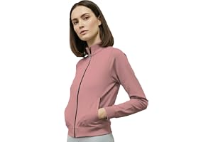KASHIKAY CREATION Women’s Full Zip Track Jacket | Long Sleeve Activewear Jacket | Stretchable Polyester Blend Sports & Workout Jacket for Gym, Yoga, Running & Casual Wear
