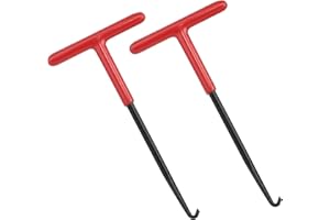 SILENT-QIAOYOU 2 Stück Federhaken, Motorrad Bremse T Haken Griff Abzieher Metall Trampolin Federzieher Auspufffederhaken Bremsfedernmontage Werkzeug für Motorrad Moped Fahrrad Fahrräder Kettensäge Mäher Zelthering