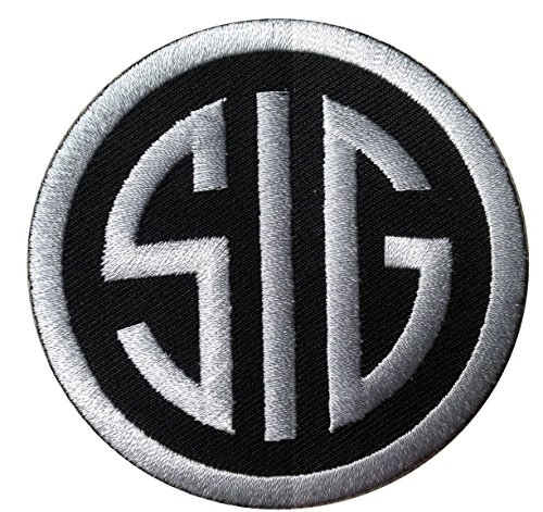Klettverschluss VELCRO Sig Sauer Firearms Black Silver Embroidered Army biker Military Aufnaher Patch