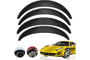 Nicoone Paquete de 4 guardabarros universales para coche, extra anchos, arcos de rueda de polipropileno para la inauguración de la casa