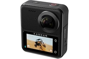 KanDao QooCam 3 caméra d’Action, 5.7K 62MP Photo 60fps caméra vidéo 360 sans Faille, caméra de Sport extérieur avec Deux capteurs 1/1.55" et F1.6 Plus Grande Ouverture, étanche, stabilisation.