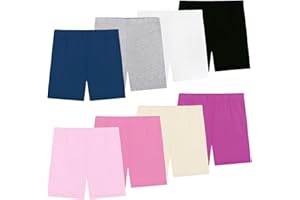 KEREDA Pantaloncini Mutande Bambina Ragazza Short Corti Leggings Cotone Sportivi 2-10 Anni Pacco de 8