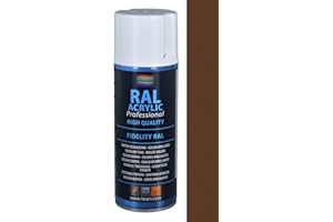 FAREN RAL ACRYLIC, Vernice spray Acrilica 100%, Smalto FIDELITY RAL, Colori Brillanti a Rapida Essiccazione, 400 ml (RAL 8011 MARRONE NOCE)(1pz)