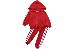 Aislor Jungen Sport Shirt Kapuze Hoodie und Hose Set Trainingsanzug Sportanzug Einfarbig Freizeitanzug mit Taschen für Schule Outdoor Freizeit
