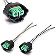iJDMTOY (2) OEM H11 H8 Female Adapters Wiring Harness Sockets w/ 4-Inch Wire Pigtails Compatible With Headlights or Fog Lights Use