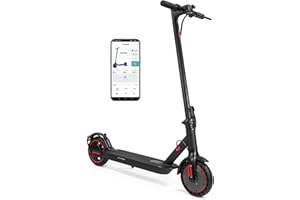 LOFIR 8.5" Aluminum Alloy Folding Electric Scooter Connectivity App Legal for Road Including Lock Function Load, 30Km Autonomy, Battery 387Wh, Maximum Load 120kg, Black