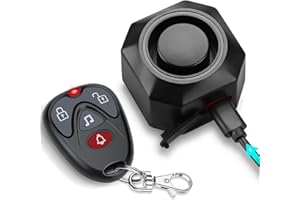 ZEXMTE Fahrradalarm USB Wiederaufladbare Fahrrad Alarmanlage mit Fernbedienung 110 dB Anti-Diebstahl-Motorrad-Alarmanlage für E-Bike, Roller, Fahrrad, Motorrad