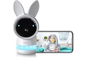ARENTI 2K Camara Vigilancia Bebe, 355° PTZ Vigilabebes con Camara, 2,4G WiFi Visión Nocturna, Detección de Llanto & Movimiento, Audio Bidireccional, Control de Aplicaciones & Monitor (Sin Monitor)