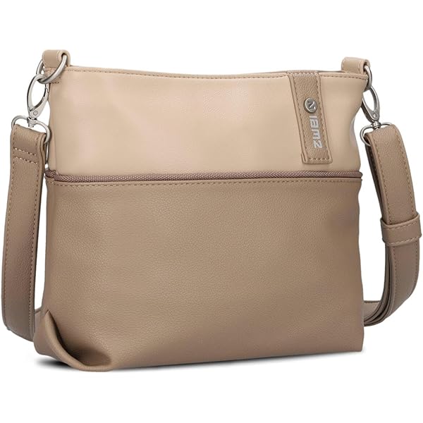 Sac à Bandoulière Mademoiselle.M M12 – Nubuck Cappuccino – Taupe – Neuf