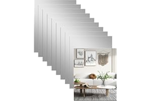 DRERIO Samoprzylepne lustro akrylowe HD, 10 sztuk, 15 x 10 cm, bezramowe lustro z tworzywa sztucznego, 2 mm, nietłukące się, prostokątne lustro ścienne