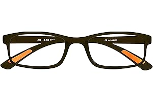 Amazotti Milano Brown Trendy Reading Glasses +2.50 | Stylish Glasses for Men & Women | Lightweight, Durable, Flexible Eye Glasses for Reading, Computer, and Screen Use