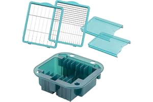 Genius Nicer Dicer Chef Professional zestaw akcesoriów do krojenia warzyw, 5-częściowy zestaw akcesoriów do krojenia warzyw, wkładka do przechowywania, wkładki do noży, ochrona noży,