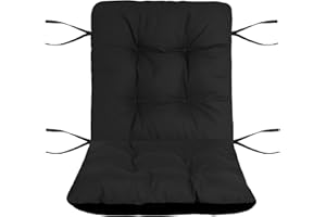 Domarex Gartenstuhlkissen Silla Duo 100x50 cm Wasserdichtes Kissen für den Gartenstuhl Sitzkissen an Stuhl fesselt - Hochwertiger Polyester - bequemes Kissen - Graphit