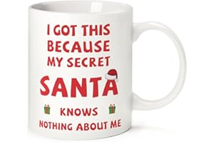 Tukeoo Secret Santa Gifts for Men Women, 330ml Coffee Mug Funny Gifts for Men Women,Christmas Gifts for Him Her Men Women