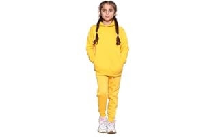 WOOD QUAIL Kids Boys Girls Tracksuits Set Hoodie Plain & Printed Tracksuit Hoodie with Joggers Sports Activewear Age 5-13 Years
