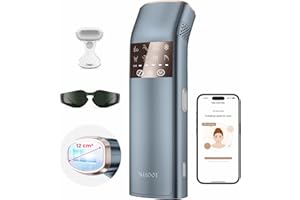 SALLOOT Dreifach-Puls IPL Geräte Haarentfernung, 12cm² Saphir-Eis-Kühlung Laser Haarentfernung für Damen Herren, 3°C für Schmerzfreie, Dauerhafte Haarentfernung Hause für Gesich, Bikini, Schambereich