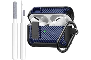 Airpods Pro 2 Case Cover Men Lock with Cleaning Kit, OTOPO Protective Cover with Cleaning Pen Compatible with Airpod Pro Case, Shockproof Rugged Shell for Air Pods Pro 2nd/1st Charging Case