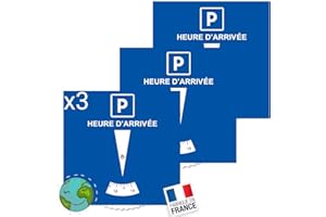 BLAUBODY Disco Azul de estacionamiento Zona Azul (ECOLÓGICO & Fabricado en Francia) x3 Discos Estacionamiento Tarjeta Horodador Europeo para Aparcamiento Coche Accesorios Auto (Garantía)