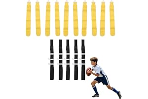 HERCHR Midjeflagga, justerbar flagga fotbollsset 5 st PP-flagga fotbollsbälten race sport spel midjeflagga för ungdomar och vuxna träningsutrustning