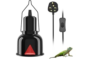 HeatingLux Reptile Heat Lamp, Reptile Dome Heat Lamp, 3.5in Reptile Reflector Dome Lamp,for Small Vivarium, Heating Lamp for Leopard Gecko,Tarantula Accessories