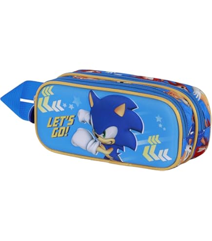 Astuccio SEGA Sonic The Hedgehog - Con Matite, Pennarelli, Penne E Accessori, Blu, 14x21 Cm - Foto 10