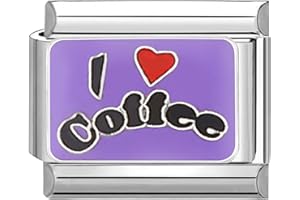 Hoomall Italian Charm Bracelet Charms Fußkettchen Halskette Armband Schmuck Selber Machen 10x9mm Silber Edelstahl Italian Charms DIY Modul Charm Abnehmbare