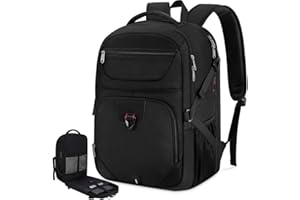 IGOLUMON Plecak męski, do pracy, duży plecak na laptopa o przekątnej ekranu 17", z przyłączem ładowania USB, wodoszczelny, plecak szkolny, dla chłopców, nastolatków, wielofunkcyjny, biznesowy, na