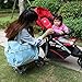 Baby Diaper Bag by Yodo - Super Easy Clean - Plus Changing Pad and Insulated Bottle Holder, Blue Polka Dot