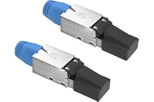 VCELINK CAT8 Connecteur RJ45 sans Outil Cat7 Cat6A Fiche RJ45 Blindé Lot de 2