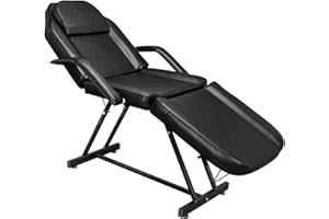 Alightup Table de Massage Pliante Professionnelle Legere Aluminium Housse Table Massage Lit Cosmétique Massage 3 Sections Portable Ergonomique Noir