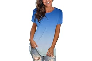 HZMM Dark Shirt Womens Loose Fit Tshirts Short Sleeve Summer Tops Casual Workout Yoga Tunic Tie Dye T Shirts Tops Lightweight Mock Tee Shirt
