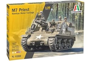 Italeri 6580S 1:35 US M-7 Priest Howitzer Self-Prop, modélisme à Construire, modélisme, Bricolage, Loisirs, Collage, kit de Construction en Plastique, Bleu Marine