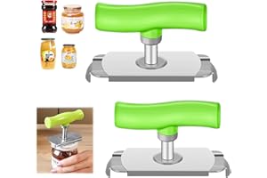 HELOVGE 2 Pièces Effortless Ouvre Bocal,Ouvre Bocal Manuel,Ouvre Bocal Réglable En Acier Inoxydable,Ouvre Bocal Sans Effort,Ouvre-Bocal Facile à Ouvrir,Ouvre-Bocal Réglable Pour Divers Couvercles. Vert
