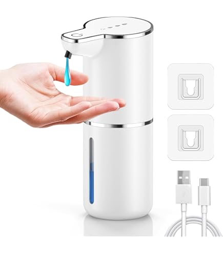 TEBOKHAD Automatischer Seifenspender 360ml - Elektrisch Mit Sensor & 4 Schaumstufen