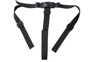 MUSIOOK High Chair Straps, High Chair Harness Compatible with IKEA, Harness Safety Belt, Adjustable Baby Kid Safe Belt, Spare Parts 3 Point Safety Straps for IKEA Antilop Protect Children's Security(Black)